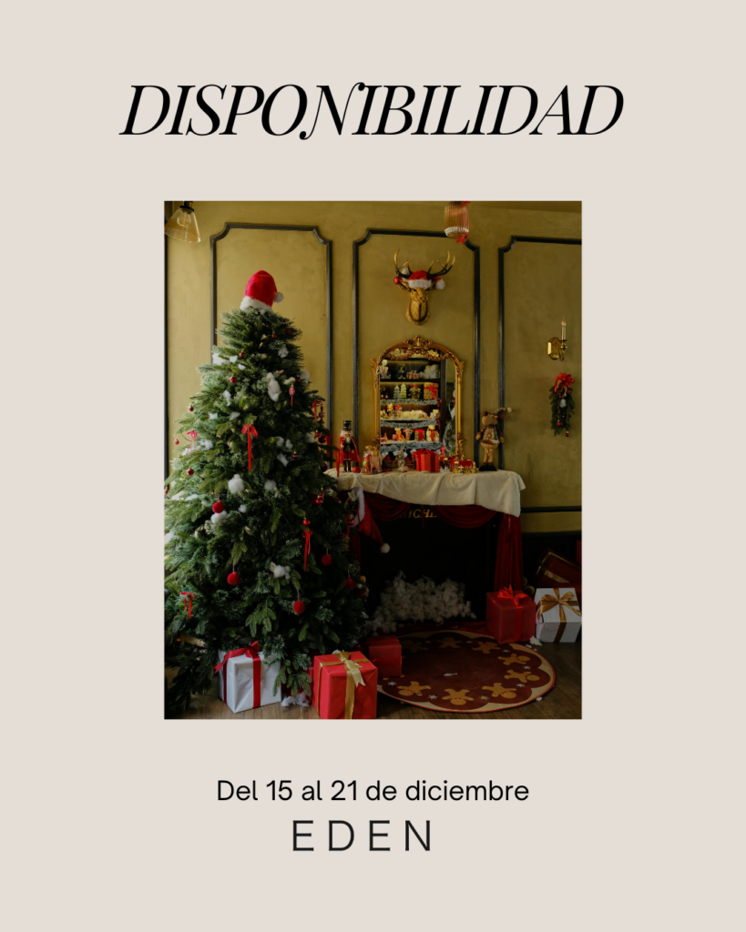 Disponibilidad del 15 al 21 de diciembre