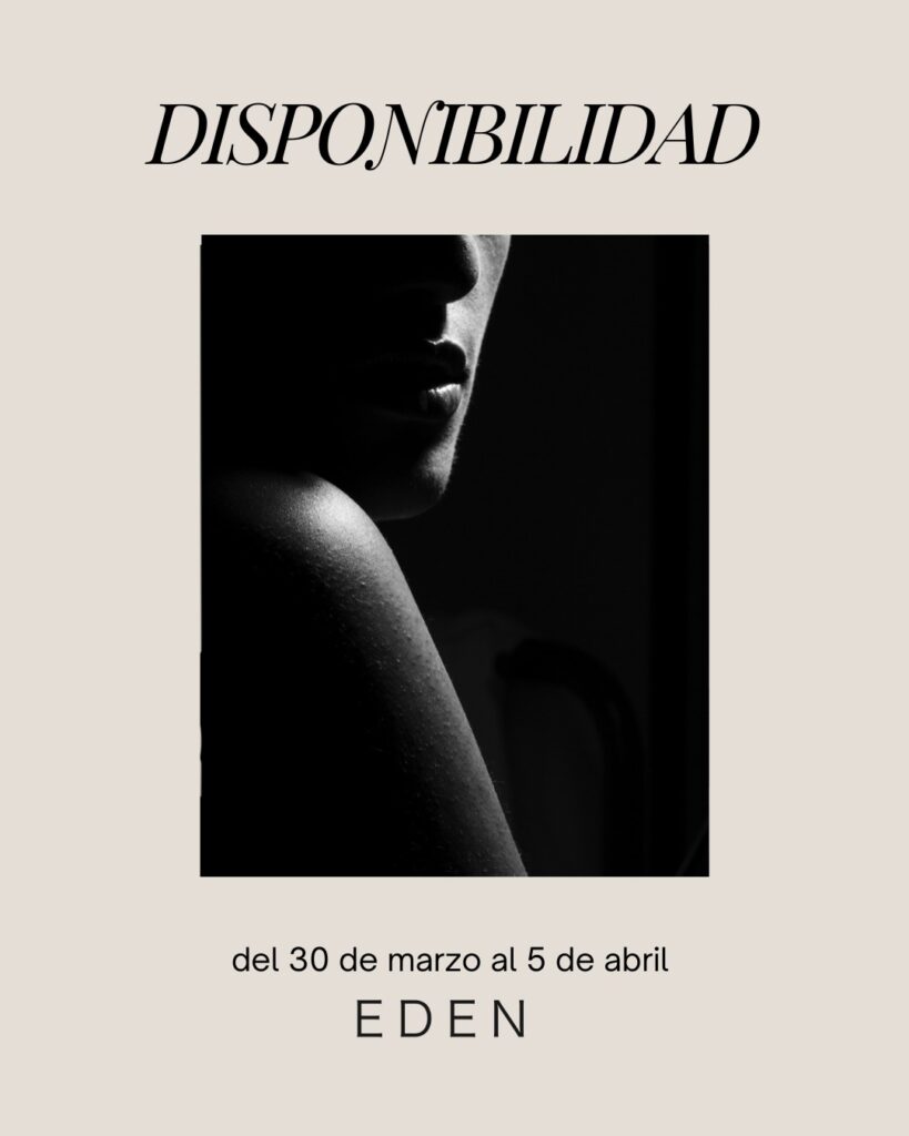 Disponibilidad del 30 de marzo al 5 de abril